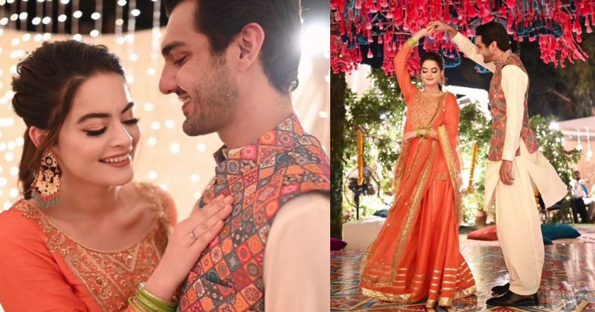 Minal, Ahsan host a magnum-opus dholkhi ceremony, ooze couple goals