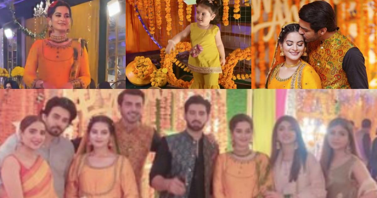 Videos: Aiman and Amal dance their hearts out, Muneeb Butt cheers at Minal’s Mayun
