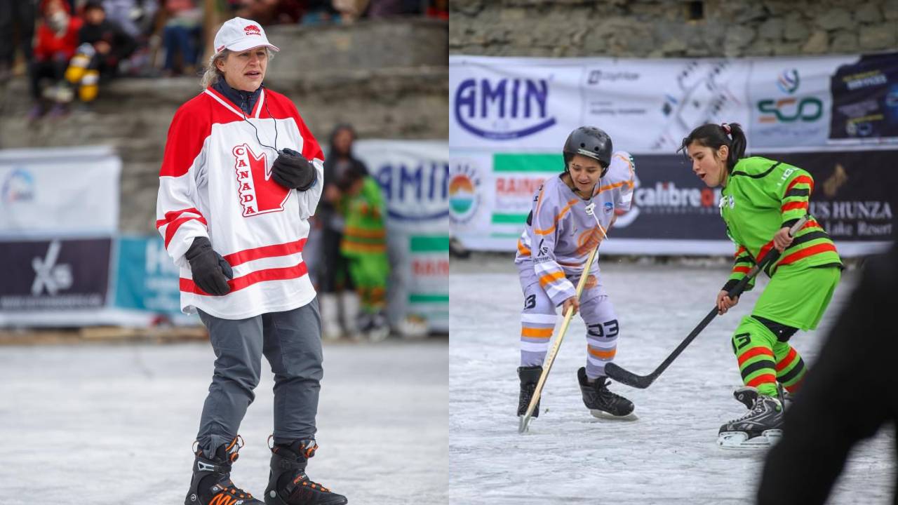 Twitter lauds ‘Referee’ Canadian High Commissioner in girls’ ice hockey match in Hunza