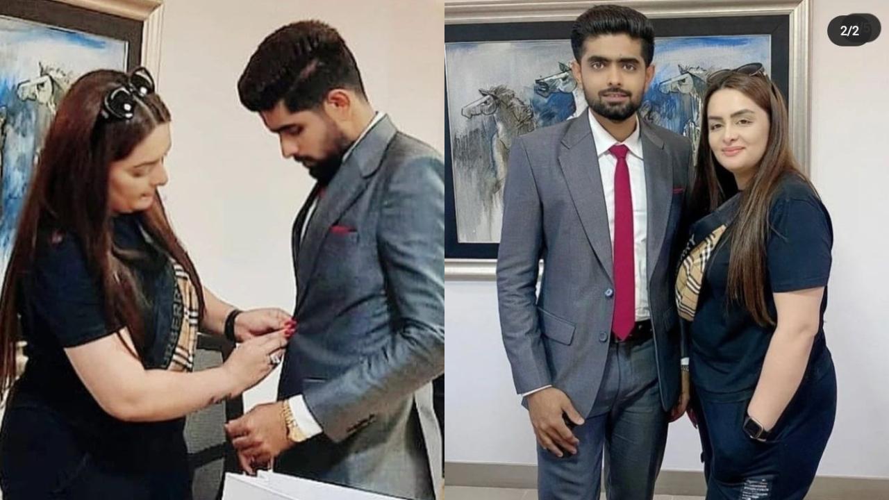 ‘Phupho ki beti?’: Twitter confused over picture of girl with Babar, buttoning up his coat