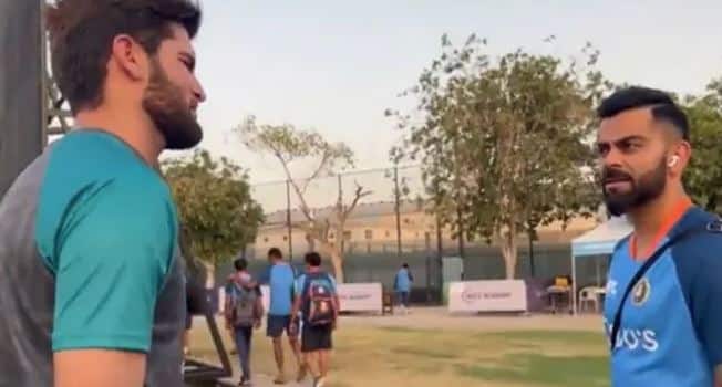 Video: Indian players meet Shaheen Shah Afridi, inquire about his health