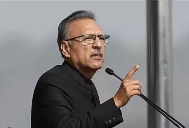 President Alvi’s cryptic tweet says he’s disappointed watching TV