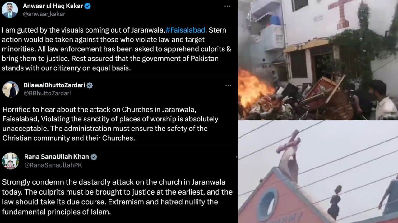 Caretaker Prime Minister condemns attack on Christian Community in Jaranwala