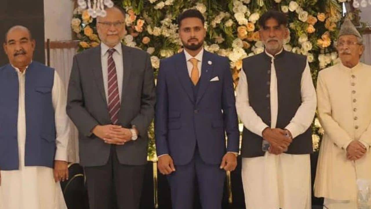 National Cricketer Faheem Ashraf's walimah, participation of political personalities including sportsmen