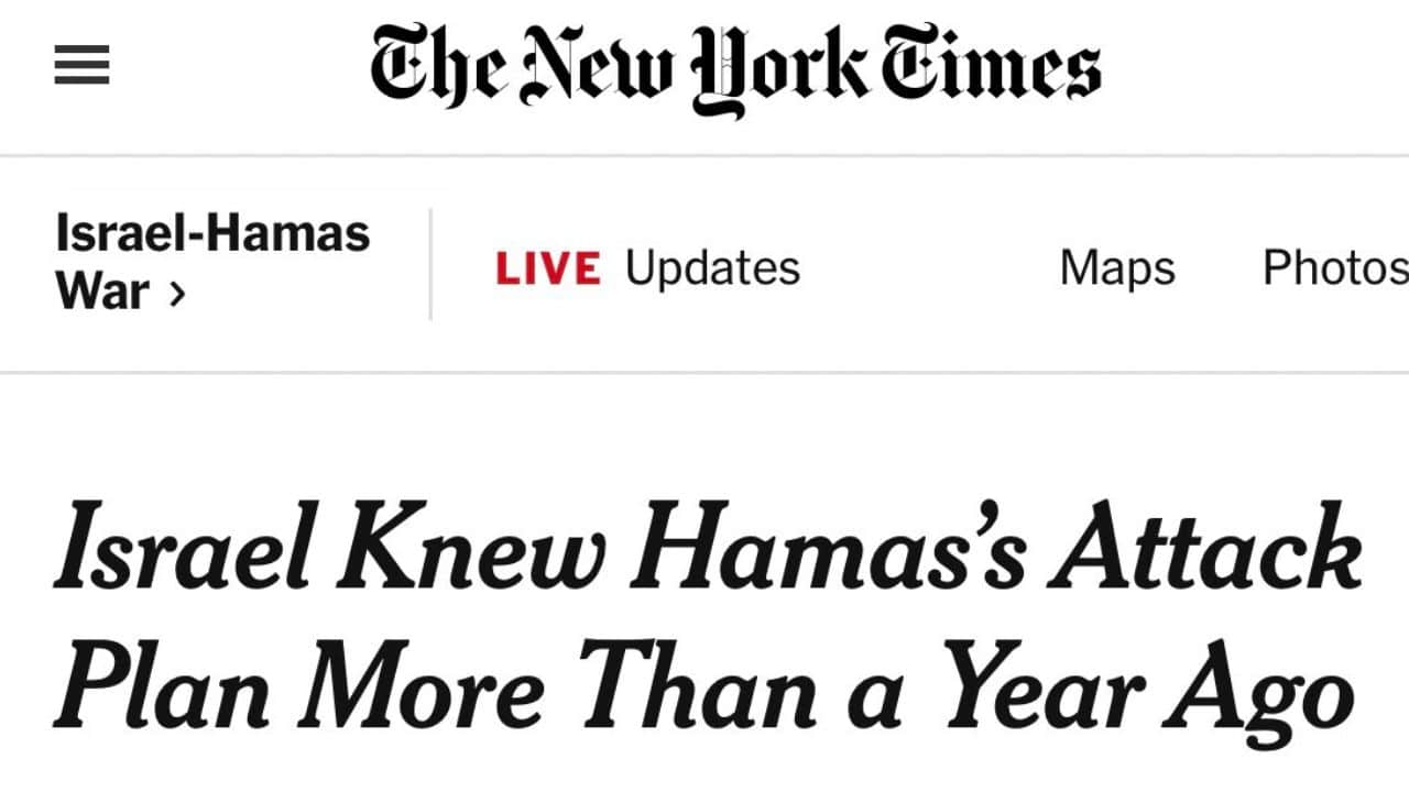 Israel knew about Hamas’ October 7 attack, claims New York Times