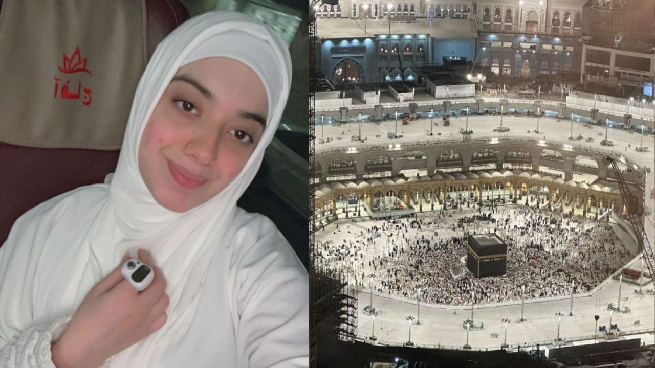 Newlywed Arisha Razi Khan embarks on Umrah journey