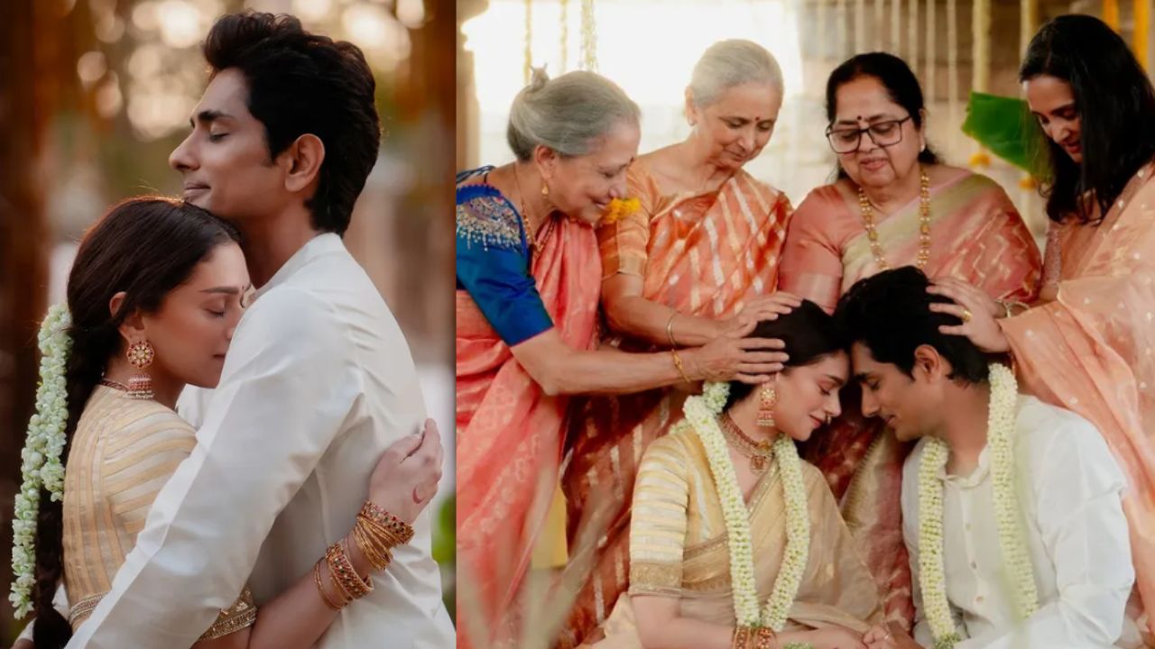 In pictures: Aditi Rao marries Siddharth in spectacular location