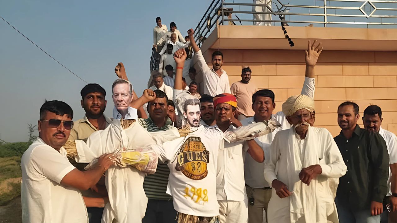 Bishnoi community takes to streets, burns effigy after Salim Khan says 'Salman is innocent'